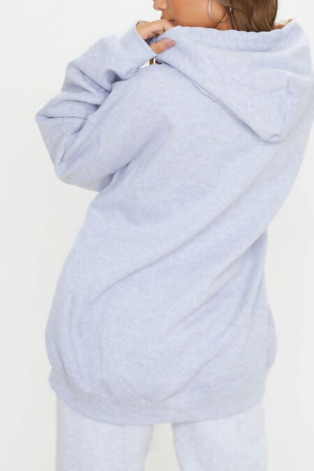 Grey Pullover Oversized Hoodie