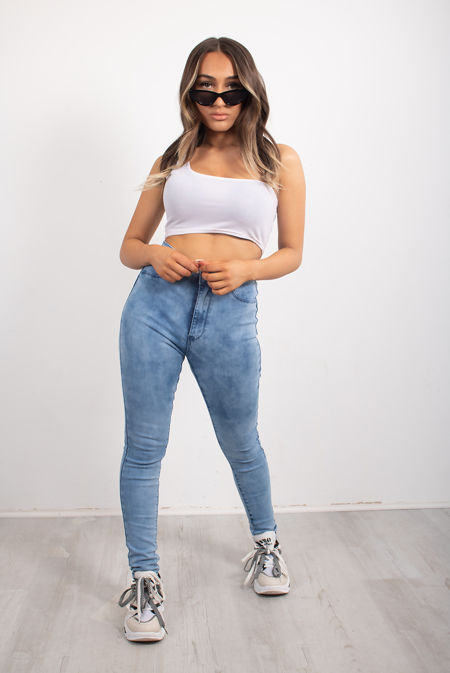 Light Stonewash Skinny Jeans