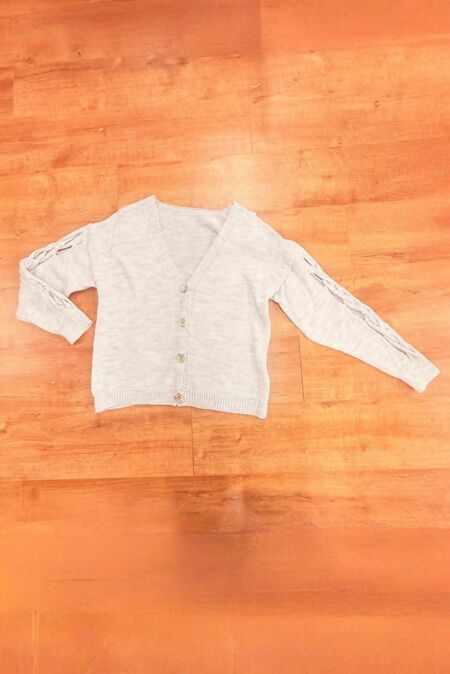 Braided Sleeve Detailed Buttoned Cardigans