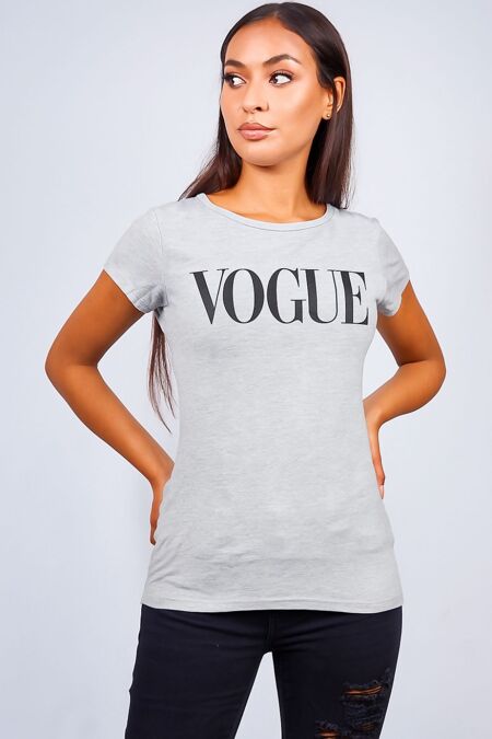 Grey Vogue Tee Top