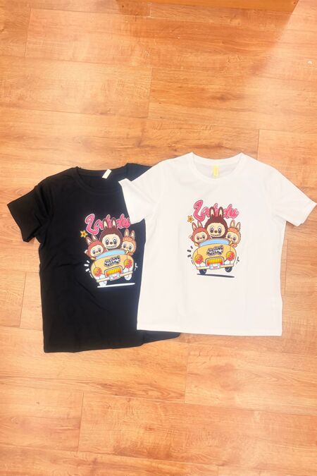 Short Sleeve Cartoon Print T-Shirt