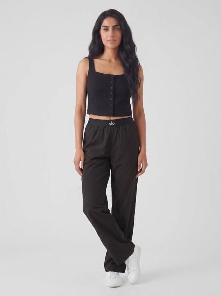 Brown Printed Relaxed Fit Wide Leg Trousers