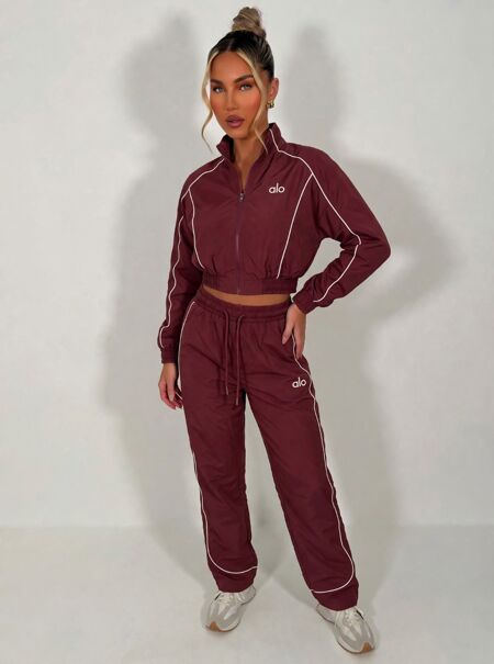 Printed Water Resistant Zip Through Crop Top & Joggers Co-ord
