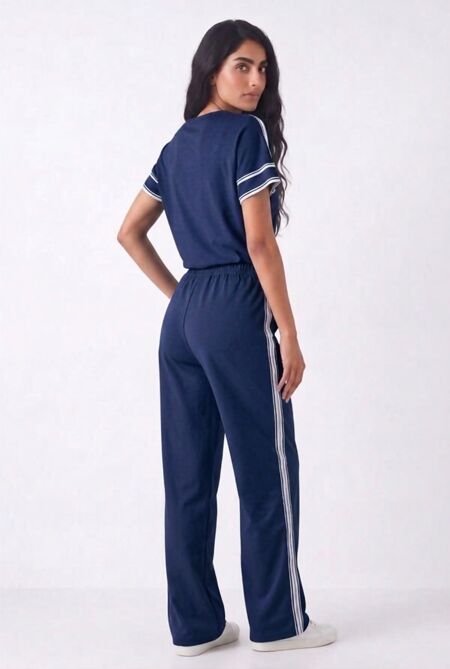 T-shirt Lounge Co-ord Set with Wide-Leg Trousers