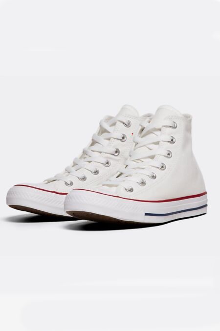 White Canvas High Top Trainers