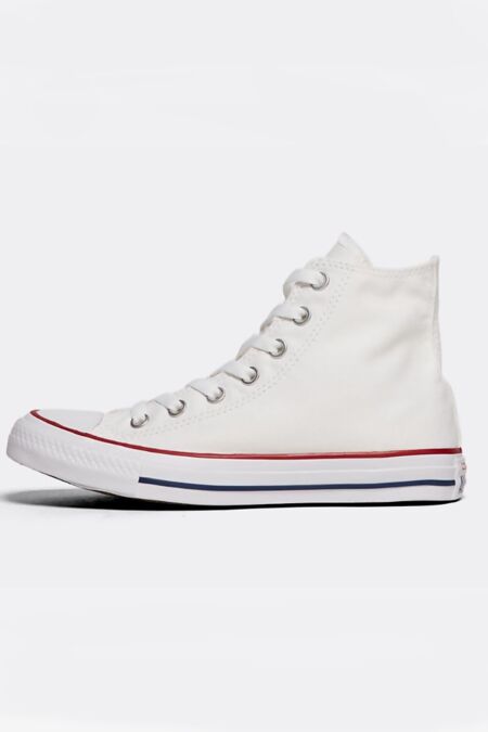 White Canvas High Top Lightweight Trainers