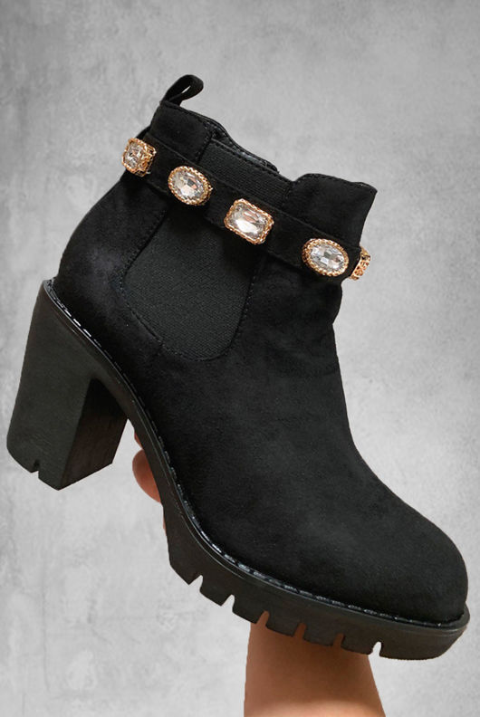 Wholesale Gucci Black Faux Suede Ankle 