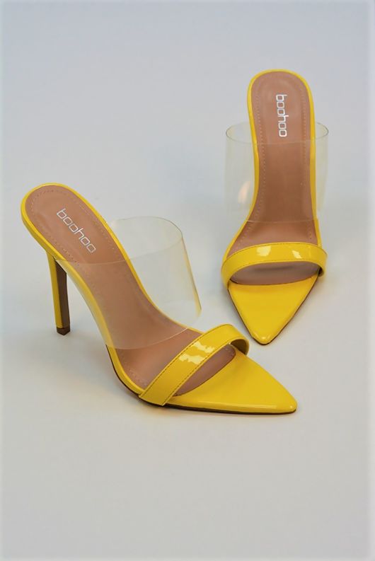 boohoo yellow shoes