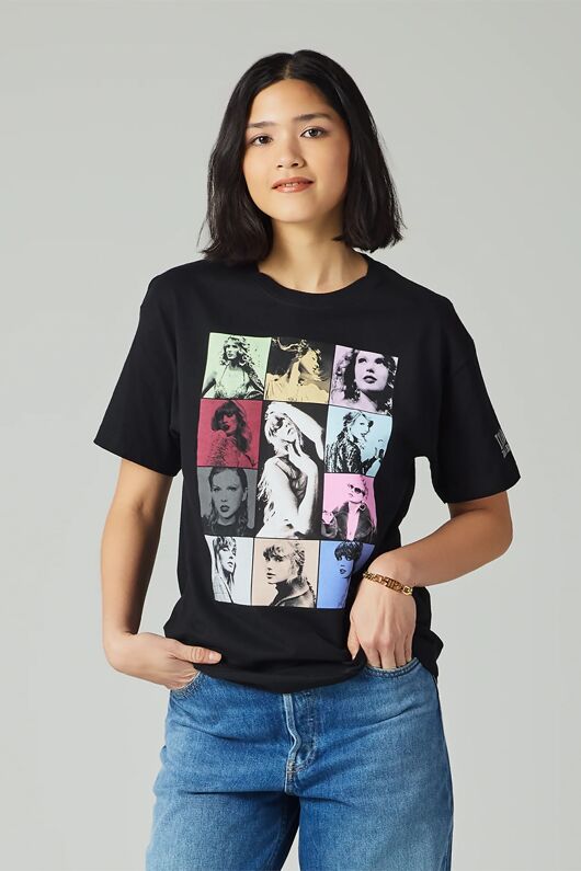Dallas Taylor Benefit Concert Tシャツ 2023-24 Taylor Swift The Eras World Tour Cities Black