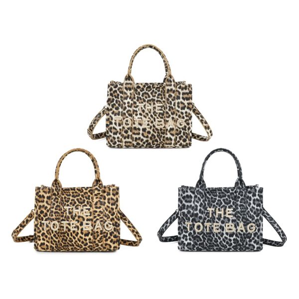 Leopard Print Designer Style Tote Bag