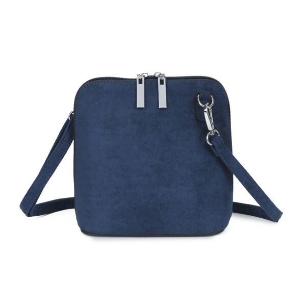 Soft Suede Effect Double Zip Crossbody Bag