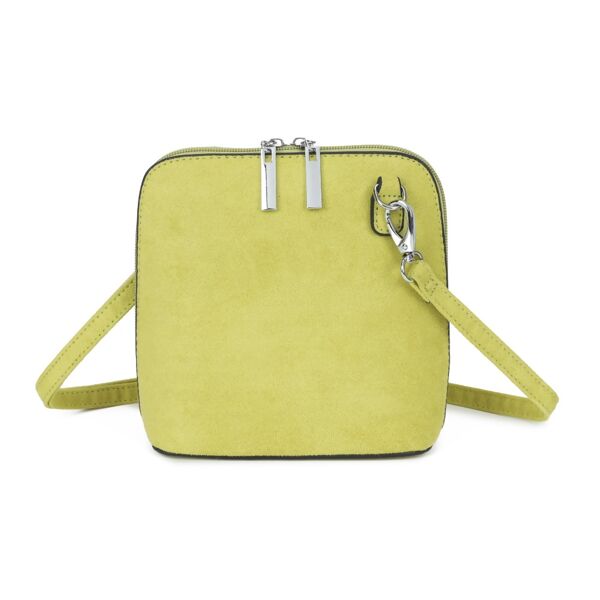 Soft Suede Effect Double Zip Crossbody Bag