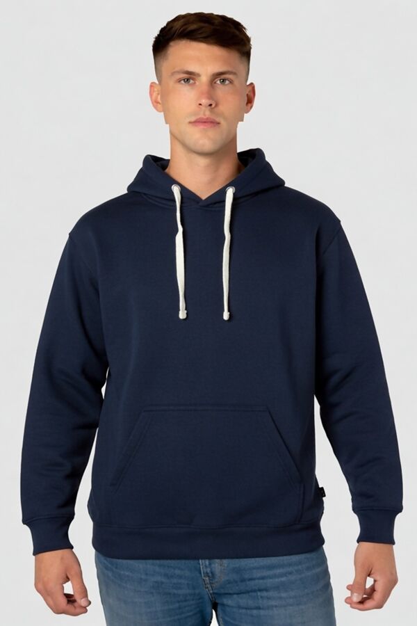 Job Lot Basic Fleece With White Drawstring Hoodie