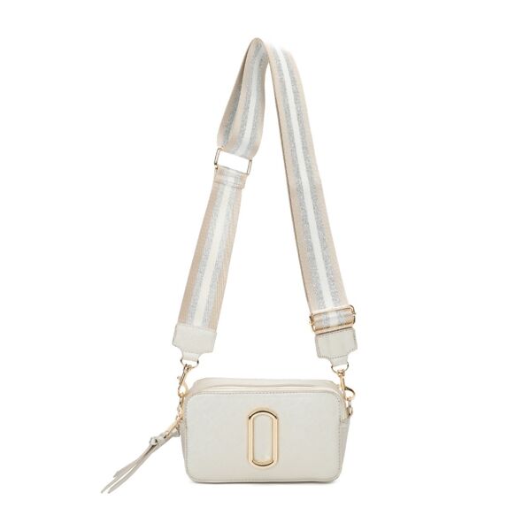 Beige Detachable Strap Box Bag