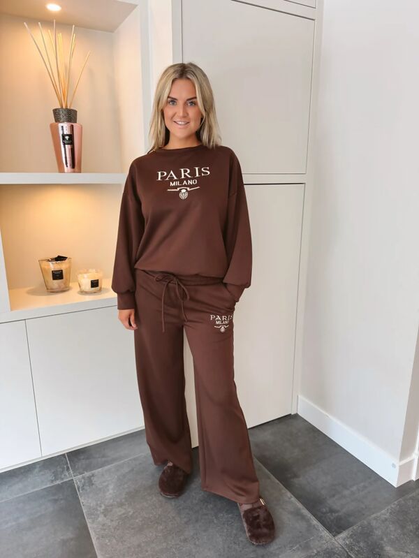 Oversized Paris Milano Sweatshirt With Trouser Co-Ord Set