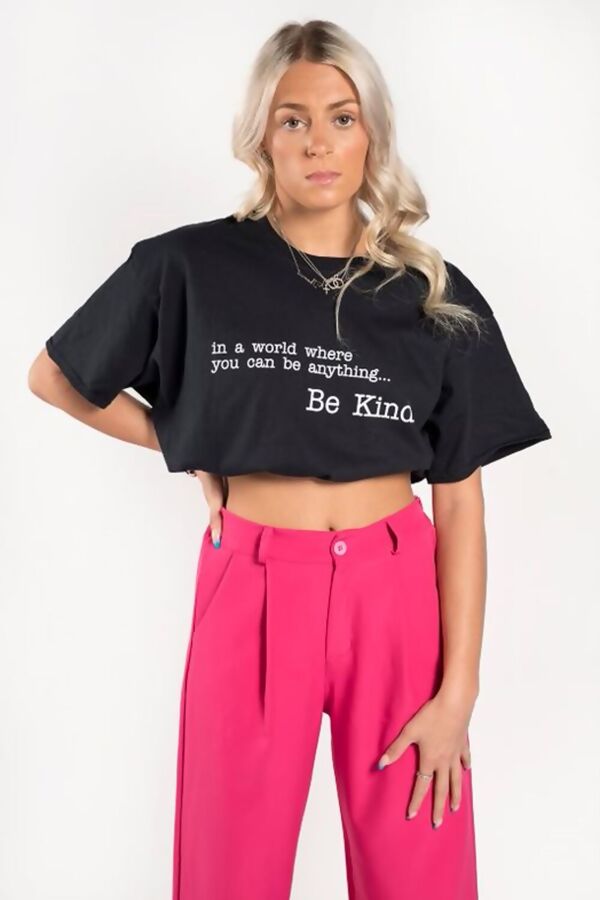 Black Be Kind Tee Top