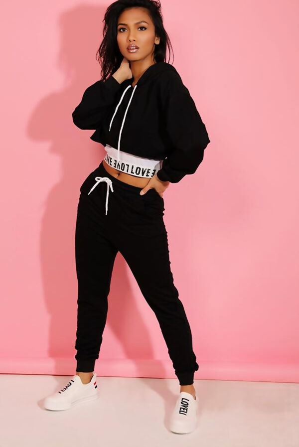 Wholesale Wine Love Top Crop Hoodie And 