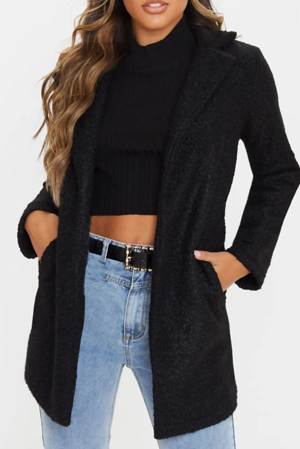 textured teddy coat