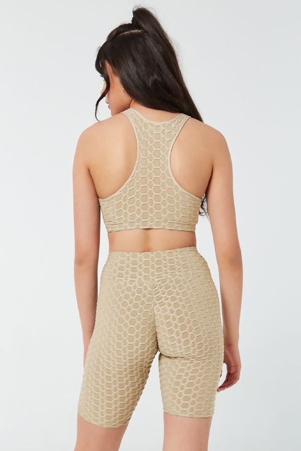 Wholesale Beige Honeycomb Bralette And 