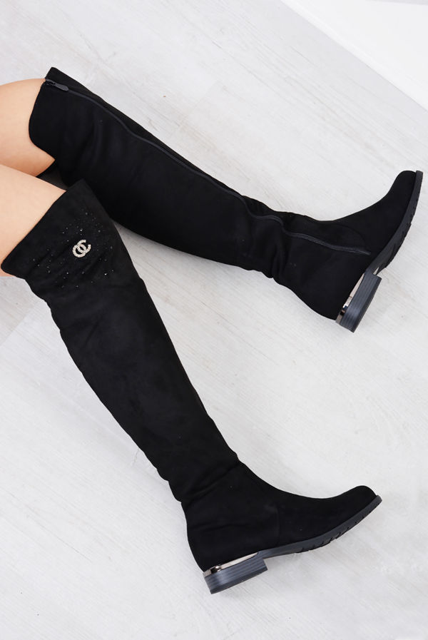 knee high studded boots