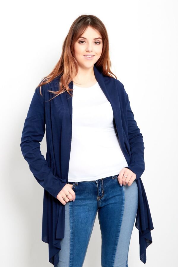 Job Lot Rib Waterfall Cardigan