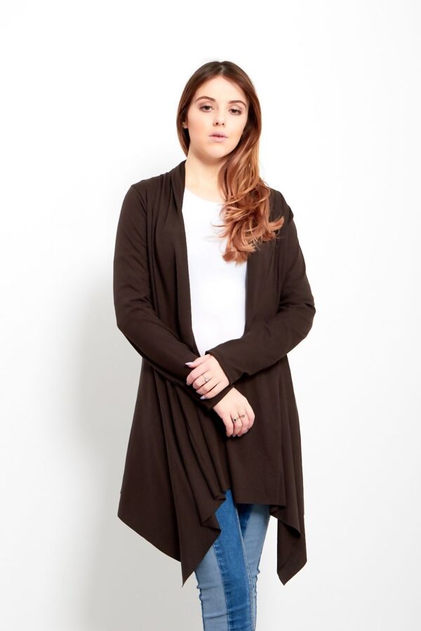 Job Lot Rib Waterfall Cardigan