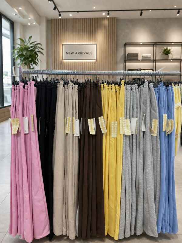 Elasticated Waist Pink Glitter Back Pockets Design Trouser