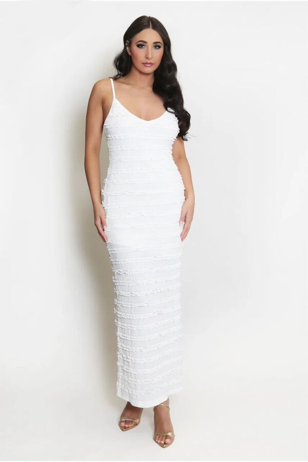 Strappy Cami Textured Maxi Dress