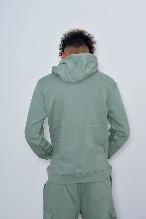 Sage Printed Hoodie And Shorts Tracksuit