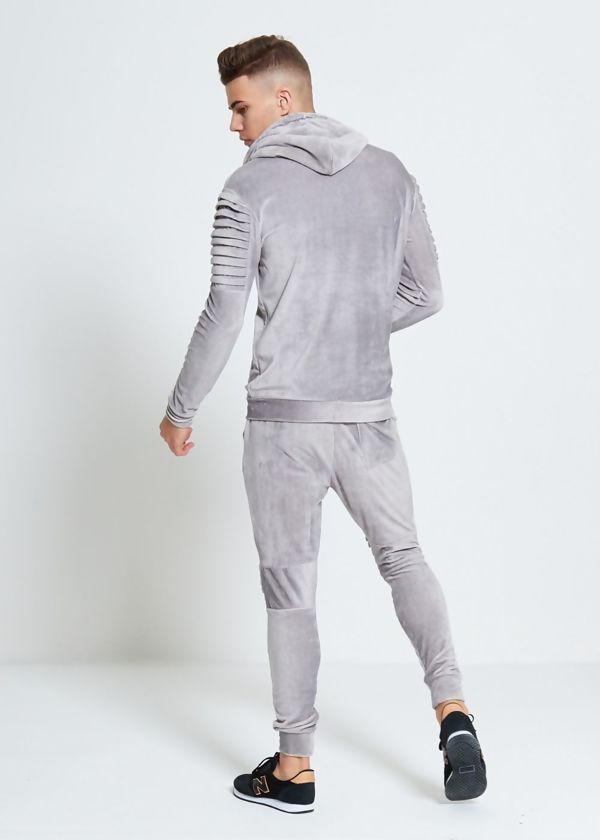 skinny grey tracksuit