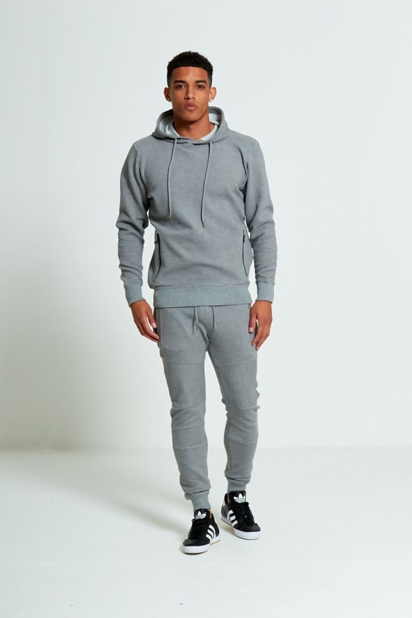 grey ribbed tracksuit