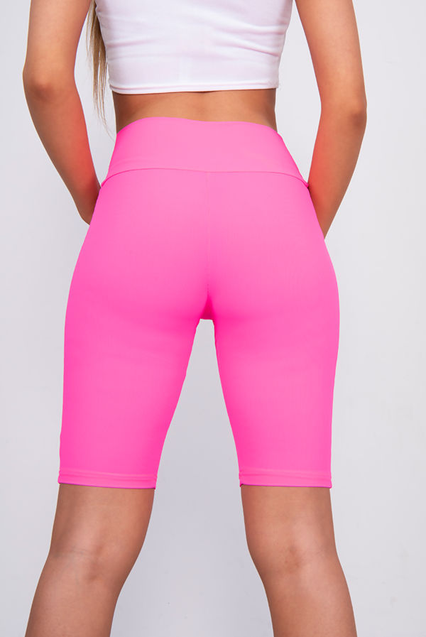 Black Ribbed Slinky High Waisted Cycling Shorts