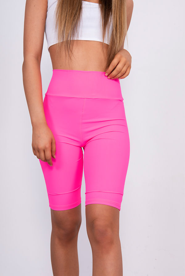 Black Ribbed Slinky High Waisted Cycling Shorts