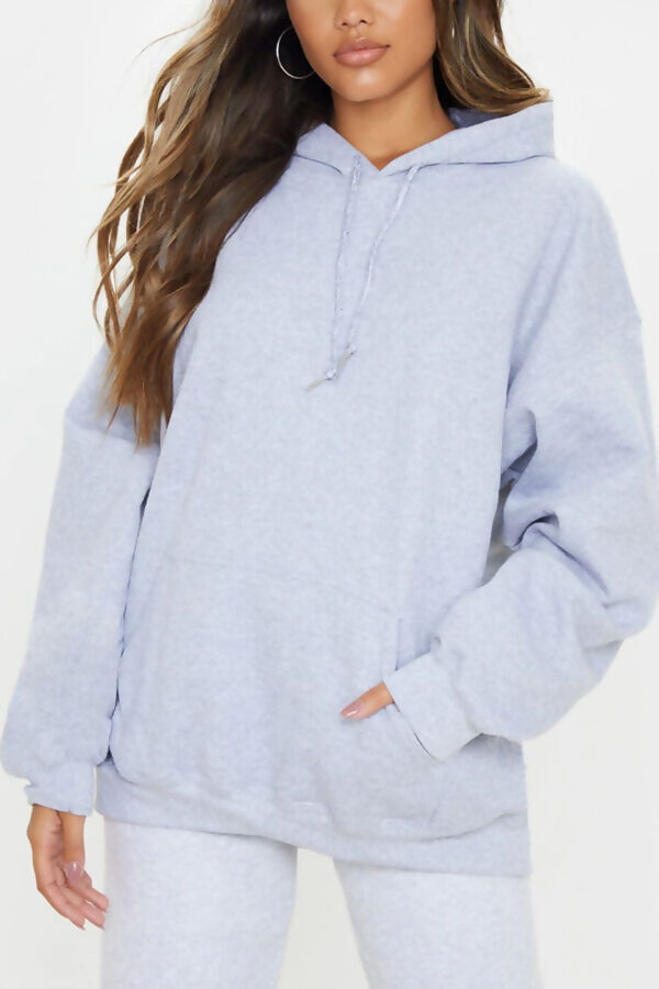Grey Pullover Oversized Hoodie