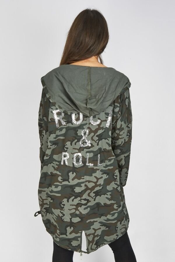 Sequin Rock & Roll Hooded Cardigan