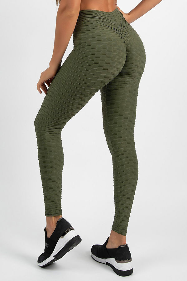 Wholesale Khaki Textured Scrunch Butt 