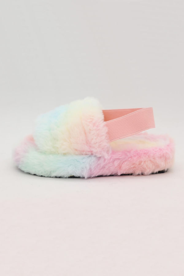 faux fur slippers for kids