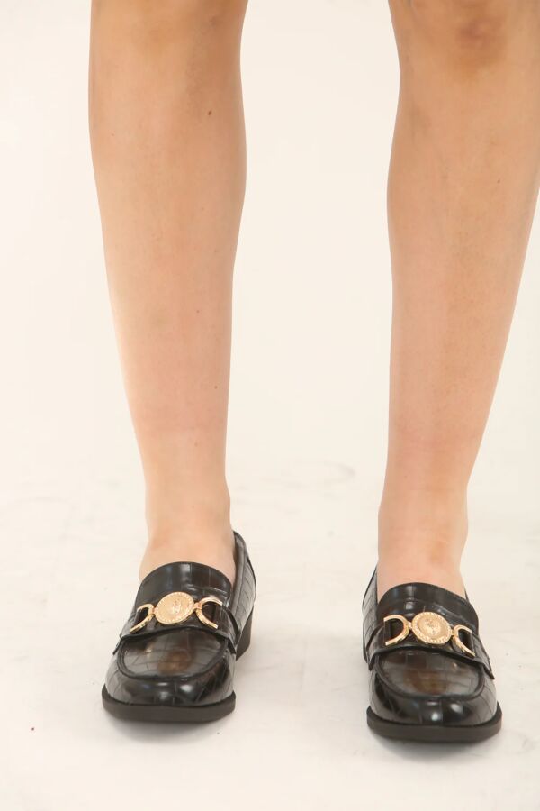 Black Designer Croc Slip on Loafer