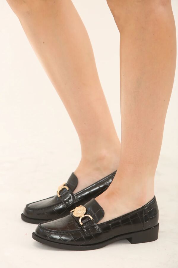 Black Designer Croc Slip on Loafer