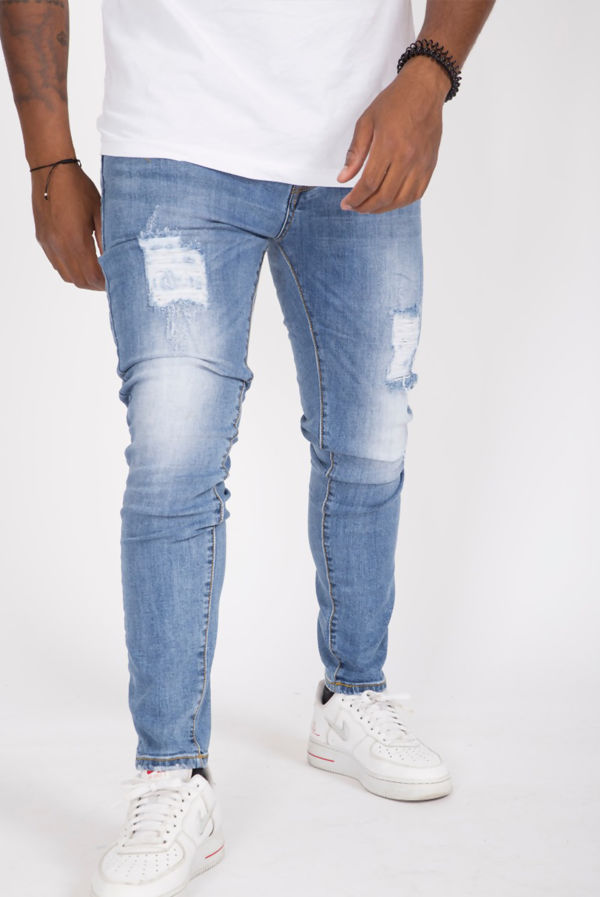 light wash ripped jeans