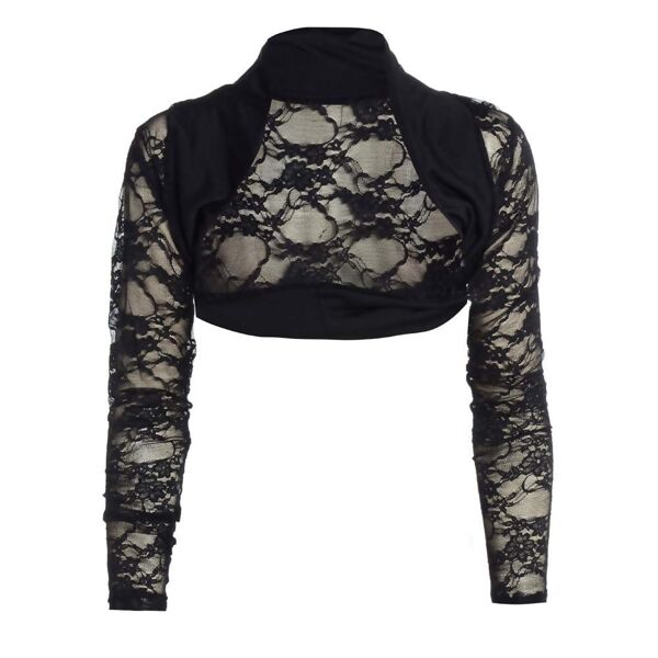 Lace Mesh Cropped Shrug