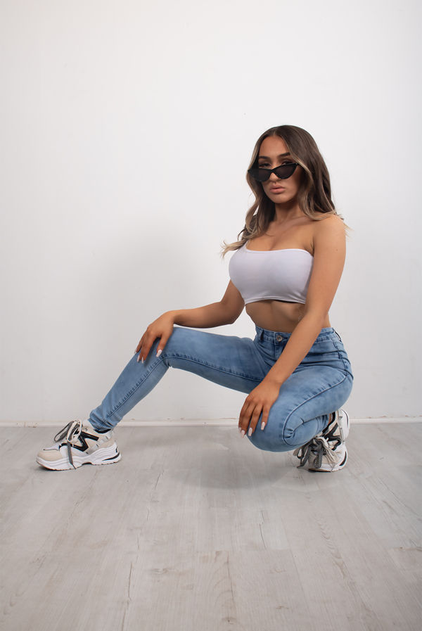 Light Stonewash Skinny Jeans