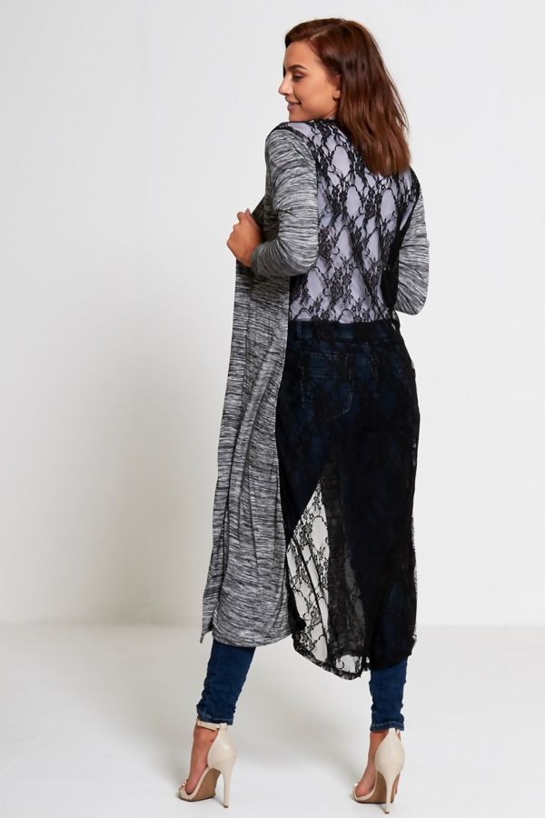 longline lace cardigan