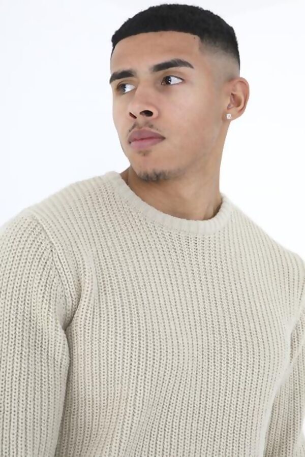 Beige Chain Knitted Jumper
