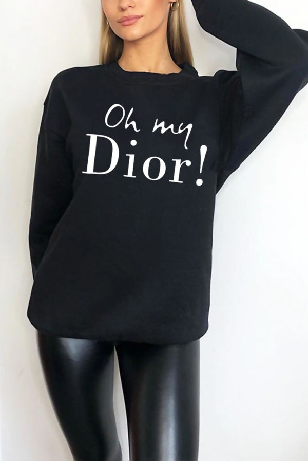 dior black sweatshirt