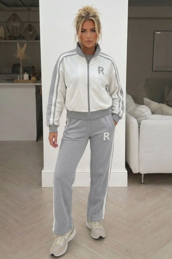Wine R Label Striped Lounge Tracksuit Set