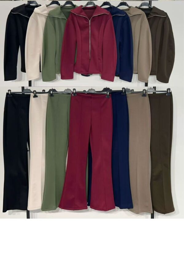 Flared Waist Flo Collar Jacket set