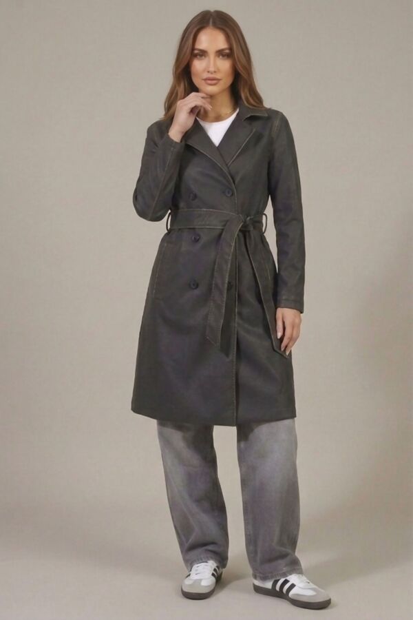 Maxi Belted Trench Coat