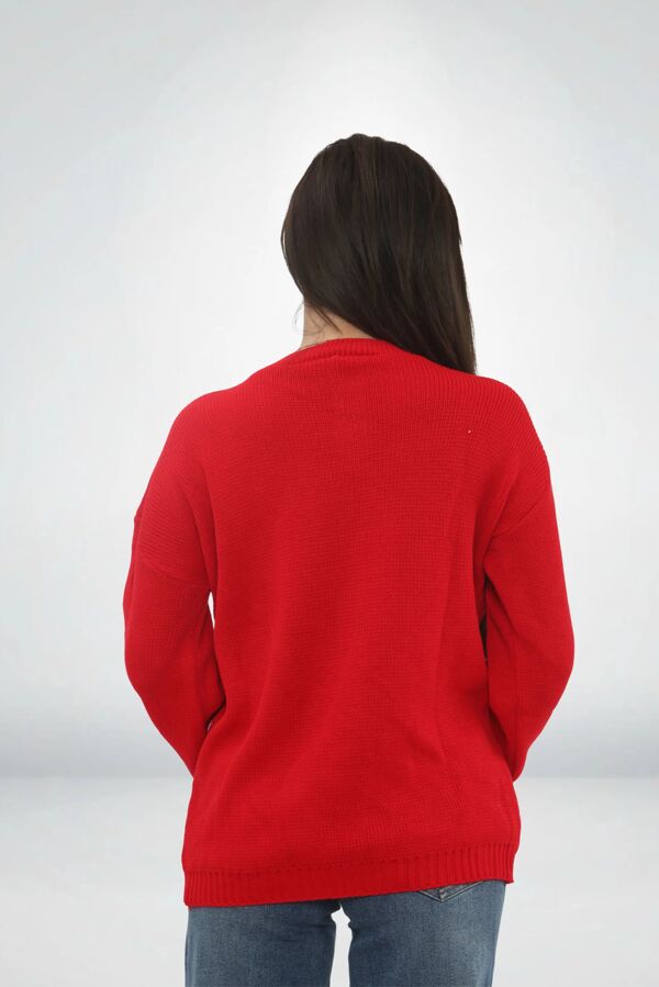 Red Funny Festive Hands Off My Puds Christmas Jumper