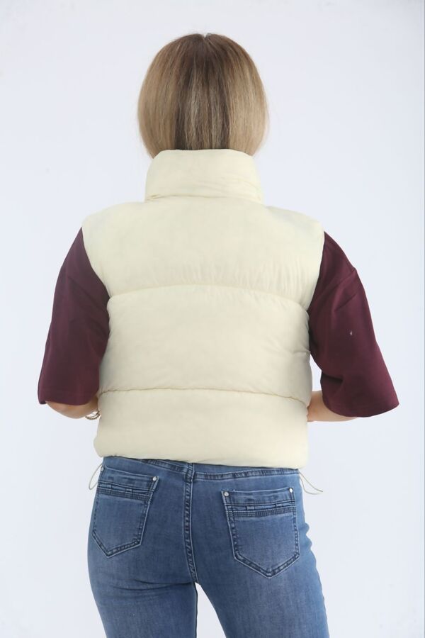 Ivory Lightweight Quilted Zip-Up Gilet